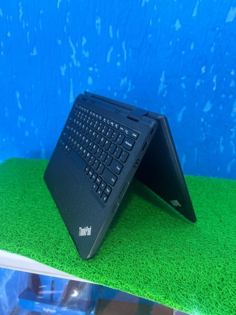 Lenovo Yoga 11e convertible laptop in tent mode
