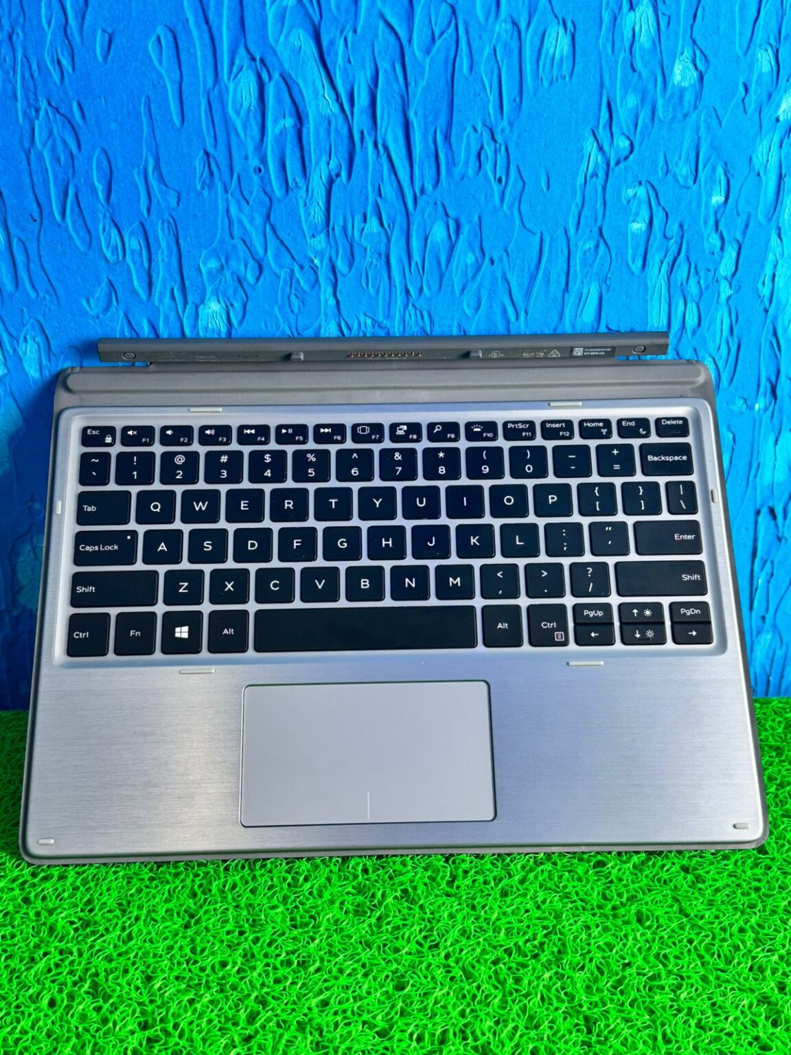 Sleek silver laptop top design
