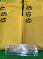 HP-branded yellow envelopes with stylus tray