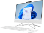 White HP All-in-One 27 inches desktop