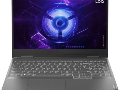 Lenovo LOQ 15.6 laptop front view with Illuminated Display