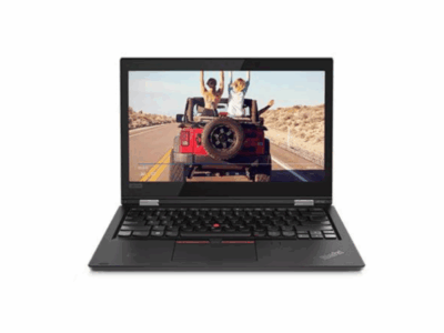 Lenovo yoga laptop with jeep ride image