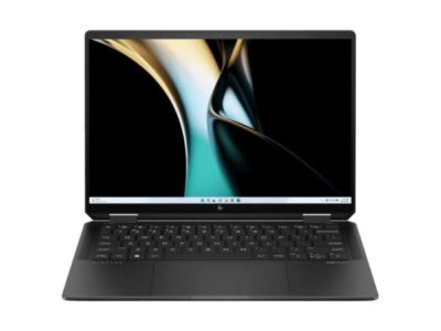 HP Spectre x360 black laptop with a slim design