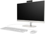 HP 24-inch All-in-One desktop with keyboard and mouse