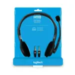 Logitech H110 Stereo Headset with mic box packaging