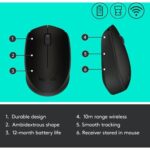 Logitech M170 Wireless Mouse with feature details