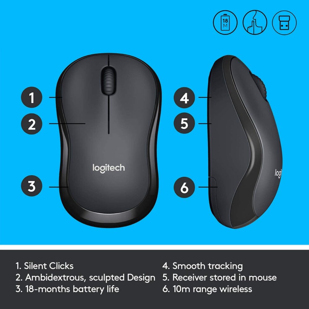Logitech M220 silent mouse features details