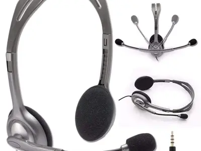 Logitech H110 Stereo Headset Adjustable Headband Design